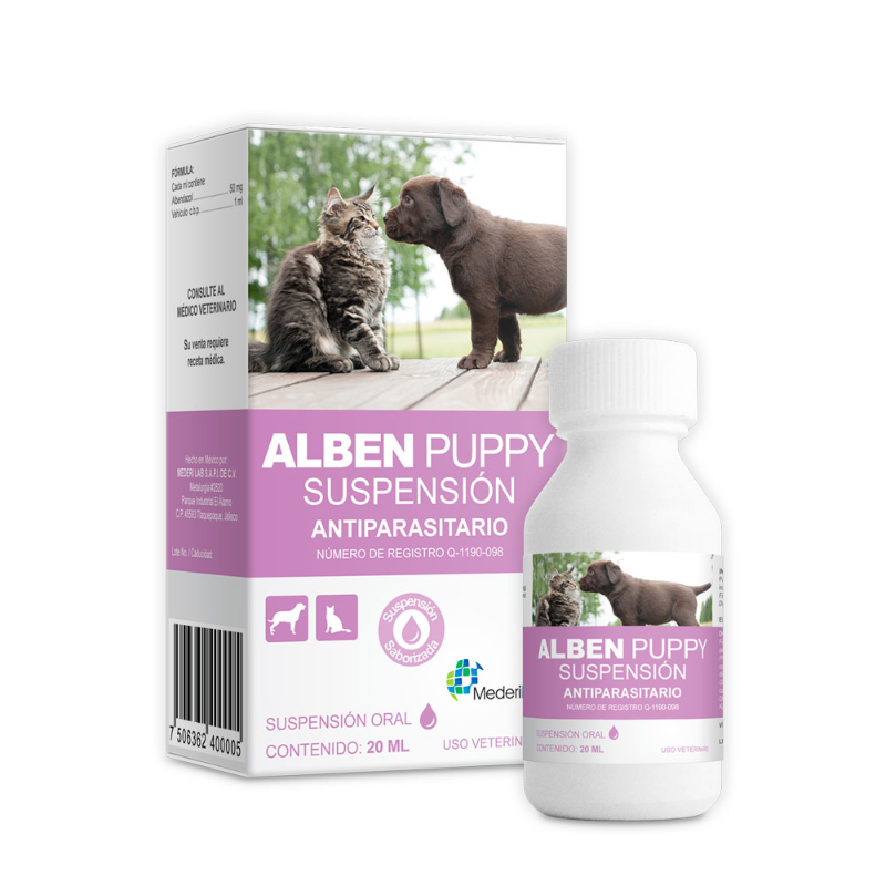 Desparasitante Perro Y Gato Suspensión Alben Puppy 20ml - MederiLab Desparasitante Perro Y Gato Suspensión Alben Puppy 20ml - MederiLab